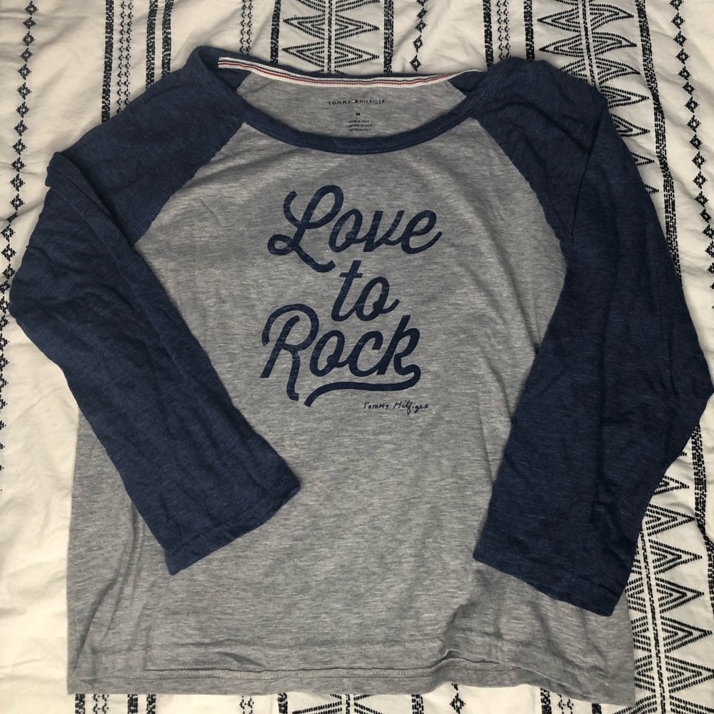 Tommy Hilfiger “Love to Rock” Baseball Tee